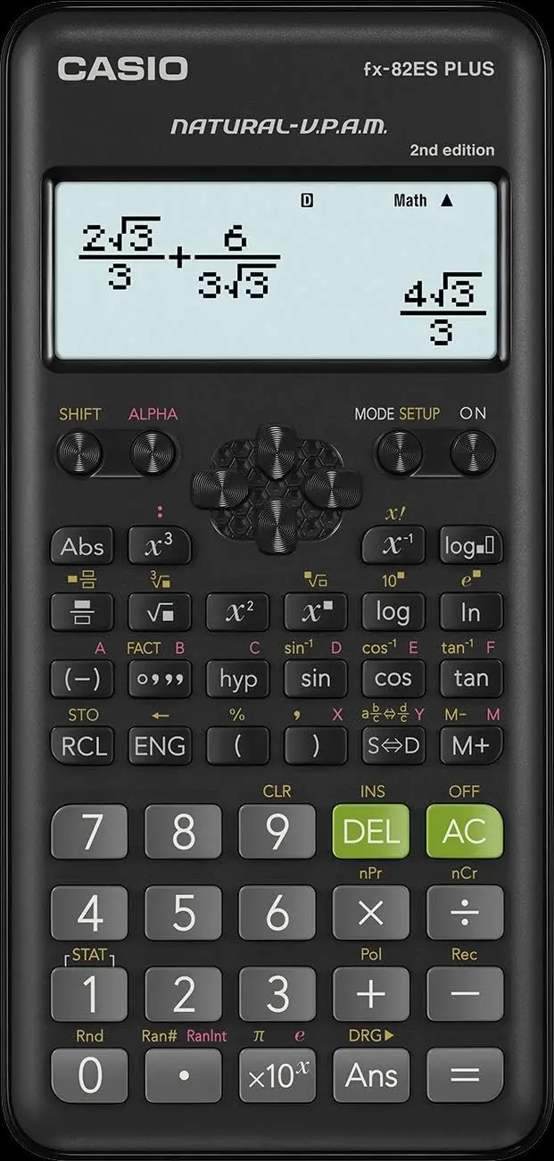 حاسبة Casio fx-82ES Plus العلمية خيار اقتصادي للطلاب في المرحلة المتوسطة وبداية الثانوية