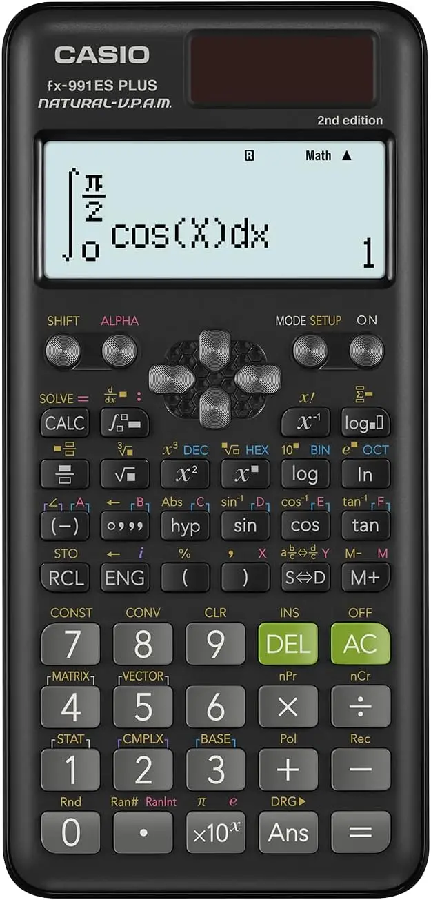 حاسبة Casio fx-991ES Plus العلمية خيار موثوق لطلاب الثانوية والجامعة في الرياضيات والفيزياء